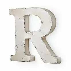 Lettera Metallo R Bianca