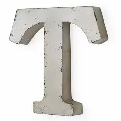 Lettera Metallo T Bianca