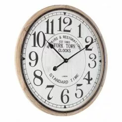 Orogio In Legno Con Quadrante Bianco York Town Clocks