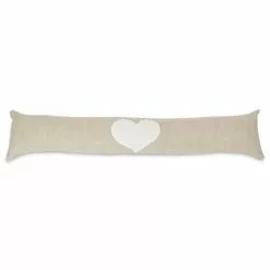 Paraspifferi Lino Ecru Cuore Bianco Cm100