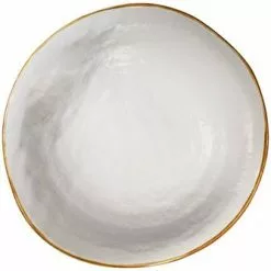 Piatto Fondo Bianco Porcellana Collezione Mediterraneo