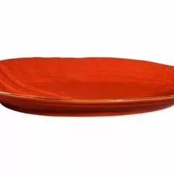 Piatto Ovale Arancio Porcellana 40x28 Collezione Mediterraneo