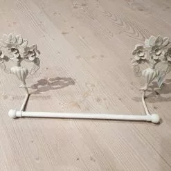 Porta Asciugamani Anfora Da Mura Ferro Bianco