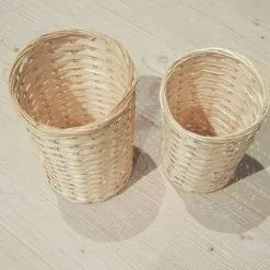 Cestino Porta Grissini In Bamboo Naturale