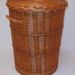 Portabiancheria Tondo Vimini Rosso 57h