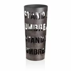 Portaombrelli Metallo Marrone Tondo Scritte Umbrella