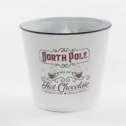 Portavaso Latta Bianca North Pole Cm 17