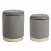 Coppia Pouf Contenitore Velluto Grigio -Vendite Cucina e tavola Pouf contenitore velluto grigio thumbnail 500x500 70