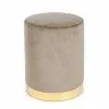 Pouf Cilindro Velluto Tortora Fascia Oro 40h -Vendite Cucina e tavola Pouf velluto tortora fascia oro 40h thumbnail 500x500 70