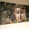 Quadro A Olio Buddha Volto Con Sfondo Foglie Verdi 120x60h -Vendite Cucina e tavola Quadro a olio Buddha volto con sfondo foglie verdi 120x60h thumbnail 500x500 70