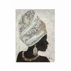 Quadro A Olio Donna Africana Ashanti 60x80