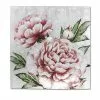 Quadro A Olio Due Grandi Fiori Rosa 100x100
