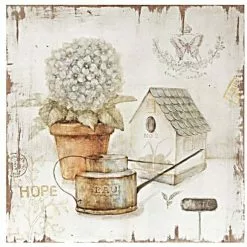 Quadro Dipinto Fiori Bianchi Hope 40x40