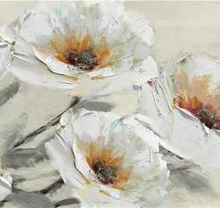 Quadro Fiori Bianchi Dipinto 150x70