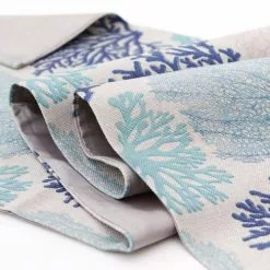 Runner Cotone Coralli Blu 43x150