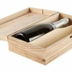 Scatola Portabottiglie 2 Posti Legno Naturale