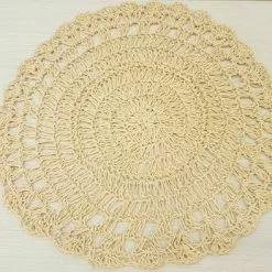Sottopiatto Intreccio Uncinetto Rafia Cm 37