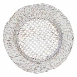 Sottopiatto Rattan Bianco Trama Vienna Cm 32
