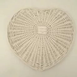 Sottopiatto Vimini Bianco A Cuore