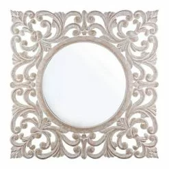 Specchio Intarsi Legno Natural 90X90