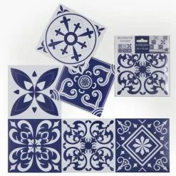 Sticker Adesivo Piastrella Blu 6pz