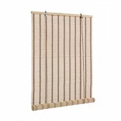 Tapparella Da Sole Midollino Cucitura Bianca-marrone Avvolgibile