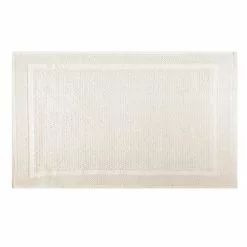 Tappeto Bagno Cotone Nodi Avorio 50x80