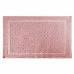 Tappeto Bagno Cotone Nodi Rosa 50x80