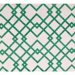 Tappeto Cotone Stampa Geometrica Linee Verdi 60x90