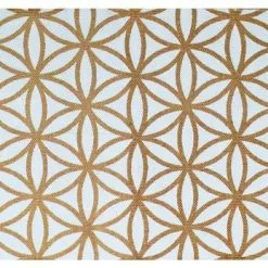 Tappeto Cotone Stampa Geometrica Ocra 60x90