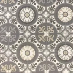 Tappeto Vinile Piastrelle Grigie Fiorino 67x100