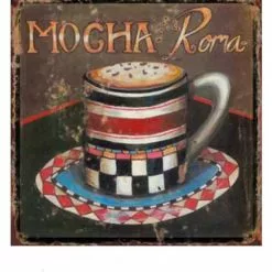 Targa Metallo Tazza Caffe Mocha