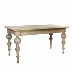 Tavolo Pranzo Rettangolare Allungabile Legno Abete Spazzolato