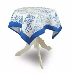 Tovaglia Coralli Blu Cotone 100x100