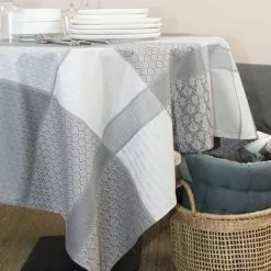 Tovaglia Resinata Grigio Patchwork Antimacchia 150X250