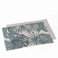 Tovaglietta Americana Cotone Foglie Verdi Tropical