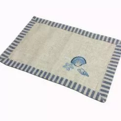 Tovaglietta Americana Marinara Cotone Ricamo Conchiglia