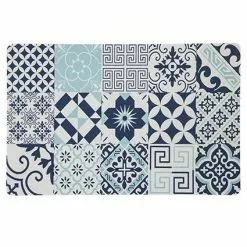 Tovaglietta Americana Pvc Mattonelle Blu