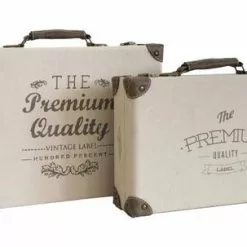 Valigetta Tessuto Ecru Vintage