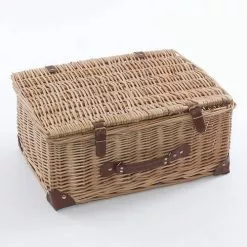 Valigia Vimini Miele Con Chiusura E Maniglia Ecopelle 52x38