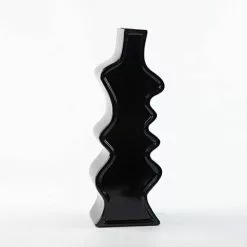 Vaso Ceramica Nera Sagomato 50h