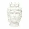 Vaso Ceramica Testa Di Moro Regina Bianca 22h -Vendite Cucina e tavola Vaso testa di moro regina bianca 22h thumbnail 500x500 70