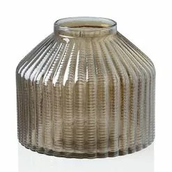 Vaso Vetro Fume' Ondulato 16h