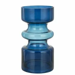 Vaso Vetro Irregolare Sfumato Blu 18h