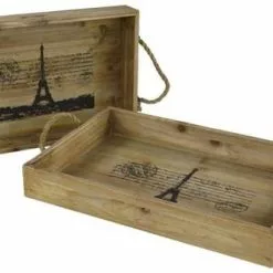 Vassoio Legno Paris Rettangolare Piccolo