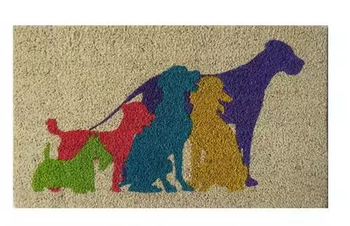 Zerbino Cocco Disegno Cani Colorati 40x70