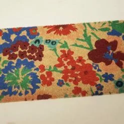 Zerbino Cocco Ingresso Fiori Rossi 40x70