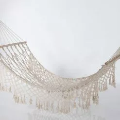 Amaca Rete Cotone Naturale Con Frangia Laterale 100x220