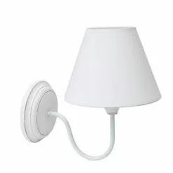 Applique Legno Bianco Con Supporto Ceramica