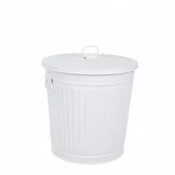 Bidone Metallo Bianco Opaco 35L
